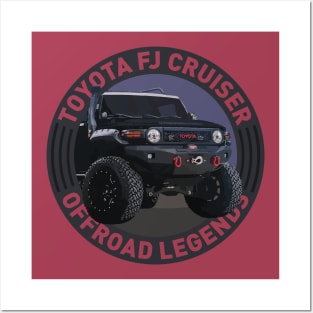 4x4 Offroad Legends: Toyota FJ Cruiser (Black) Posters and Art